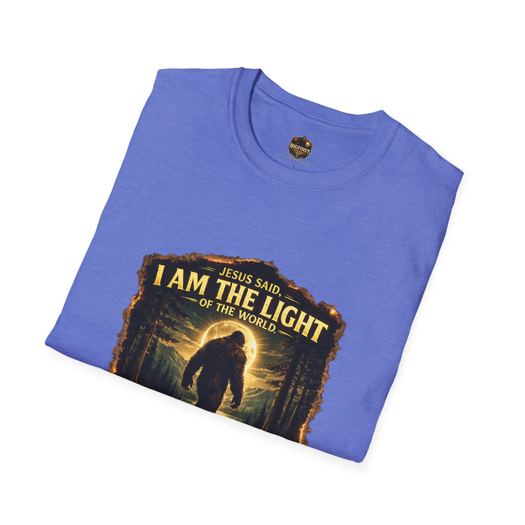 John 8:12 I AM THE LIGHT OF THE WORLD Bigfoot T-Shirt